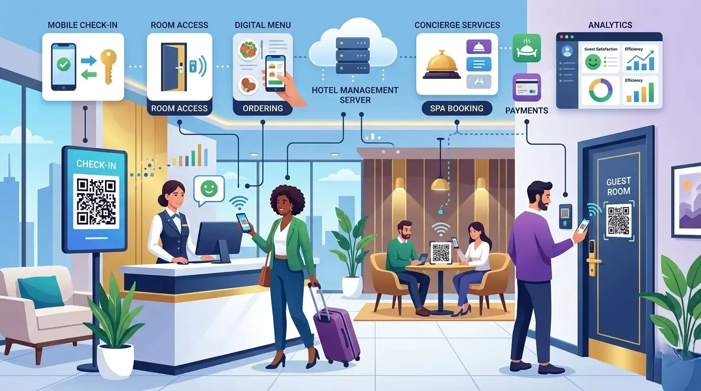How Hotels Use QR Codes for Contactless Services